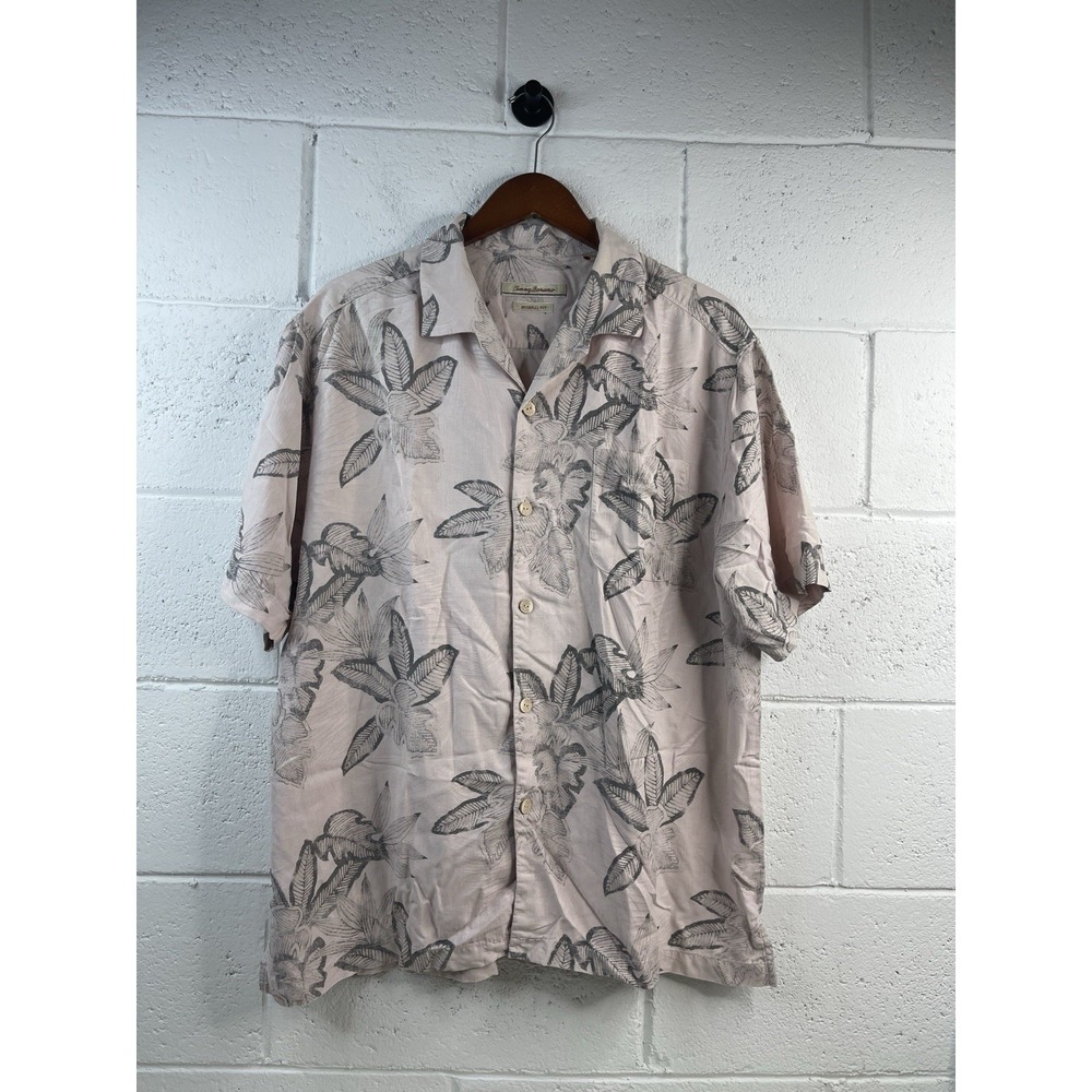 Tommy Bahama Men's XL Light Pink Short Sleeve 100% Silk Shirt ‎ Beach  Hawaiian